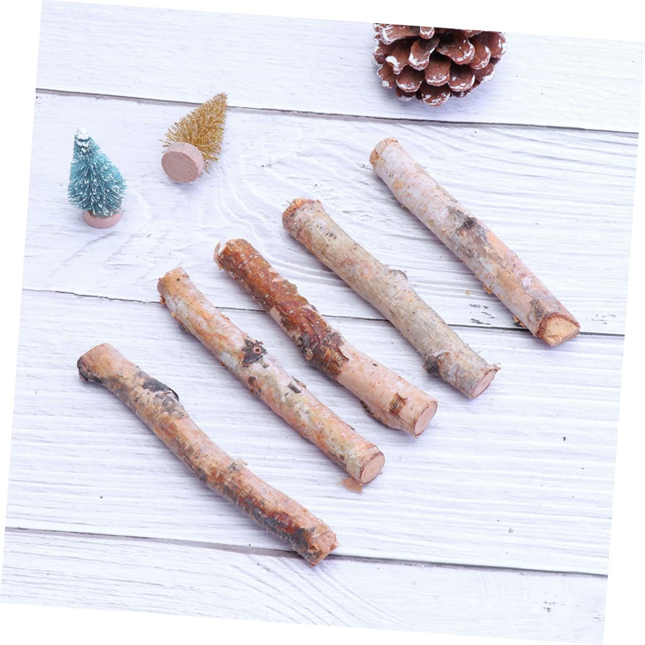 40pcs Birch Logs Dried Tree Branches Christmas Decorations for Home Table Centerpieces