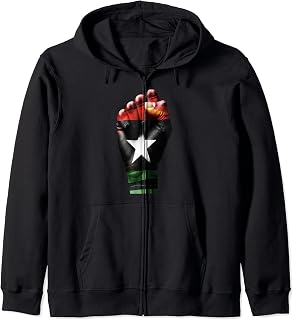 Pan-African Fist of Freedom Heritage Symbol Zip Hoodie