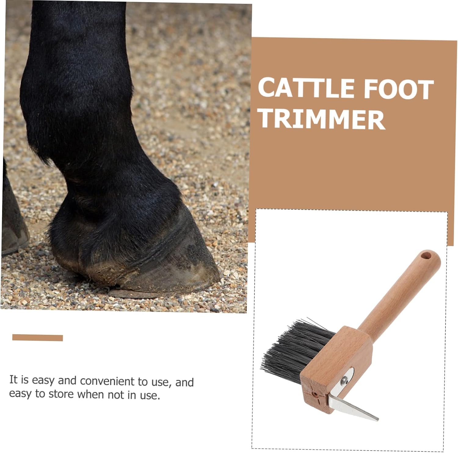 Cattle Foot Trimmer Horse Hoof Brush Horseshoe Care Kit Hoof Tool for Grooming