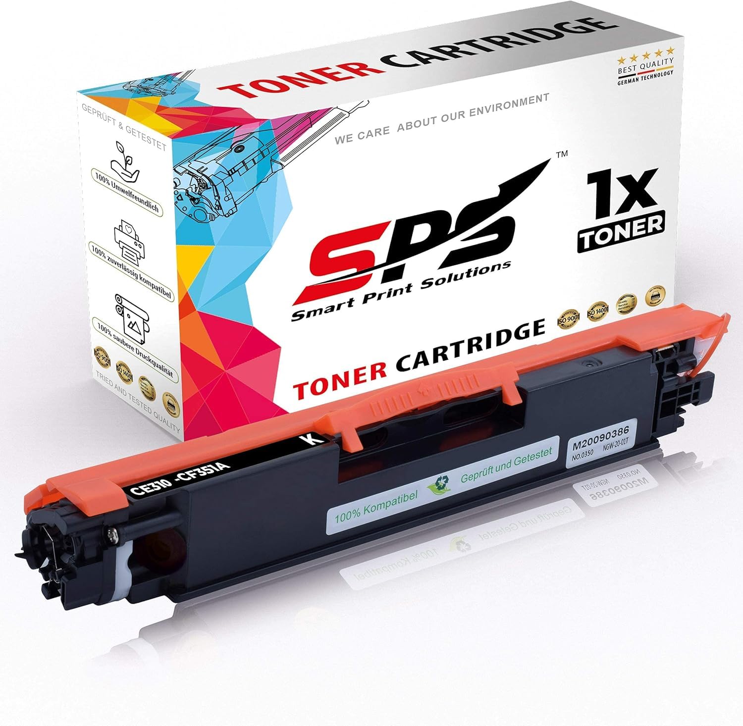 Smart Print Solutions SPS Compatible Toner Cartridges for HP - CF350A 130A | Color Laserjet Pro MFP M 153| 176| 176DN| 176N| 177| 177FW | 1x Black | 1,300 Pages