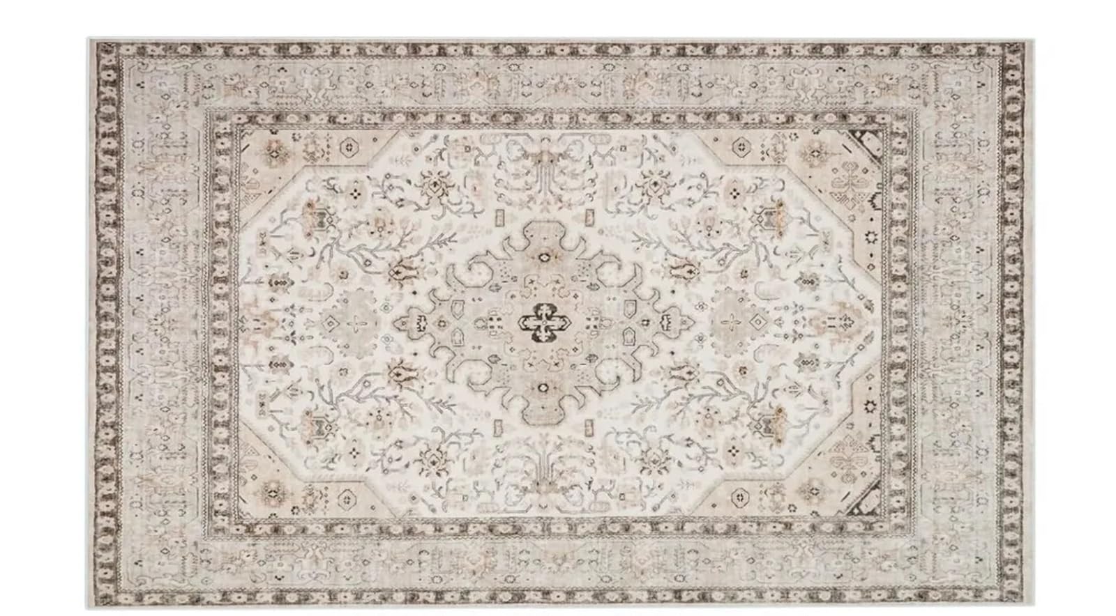 Tapis lavable style salon chaleureux grand tapis oriental vintage pour chambre