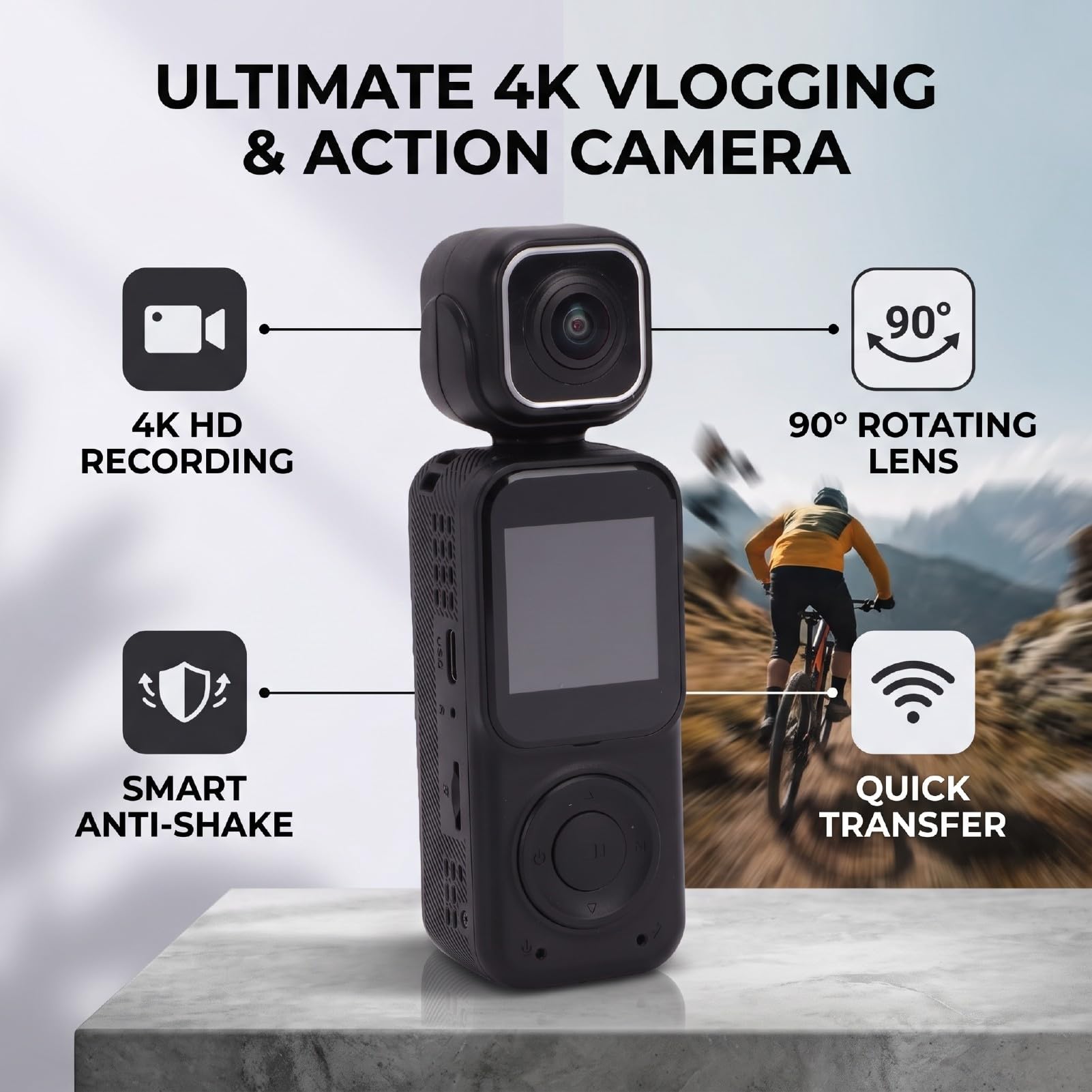 Sxhlseller Videocamera Portatile 4K