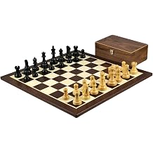 Wenge Chess Set 21 Inch With Wenge Chess Board and Weighted Ebonised Staunton Reykjavik Chess Pieces 3.75 Inch