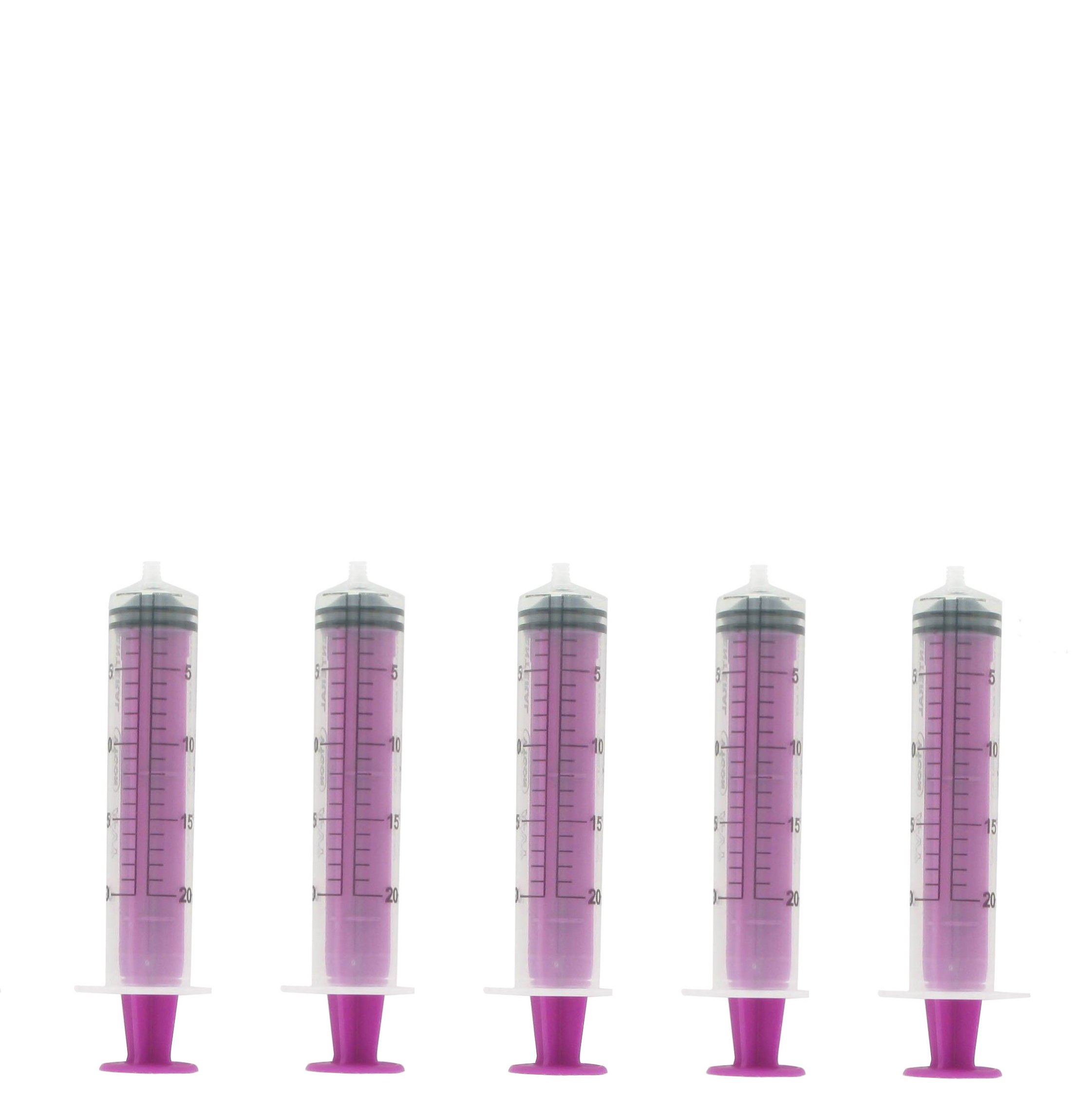 ABNOBA PET STORE Alpha Dog 5 x 20ml Sterile Syringes to fit our PURPLE (Nutrisafe) feeding Tubes (Screw Fit) - Large & Extra Large Breed Puppies (Replacment/Spare Nutrisafe)