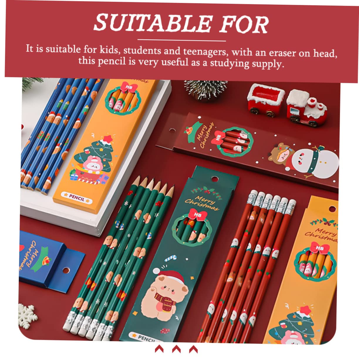 4 Sätze Weihnachts Bleistiftspitzer Elektrischer Schulbleistift Bleistifte Für Weihnachten Gelmarker Bleistift Zum Prüfen LED Topper Bleistifte Für Hb Skizzenbleistift Stück * 4