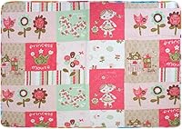 Vista 6 de ABREEZE Colcha de algodón para niñas, manta acolchada de 43 x 51 pulgadas, para niños pequeños y bebés, manta de cama de bebé, manta acolchada