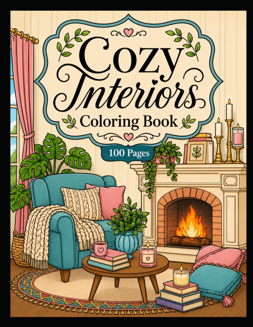 Cozy Interiors: 100 Relaxing Home & Hygge Scenes for Adults, Teens and Stress Relief