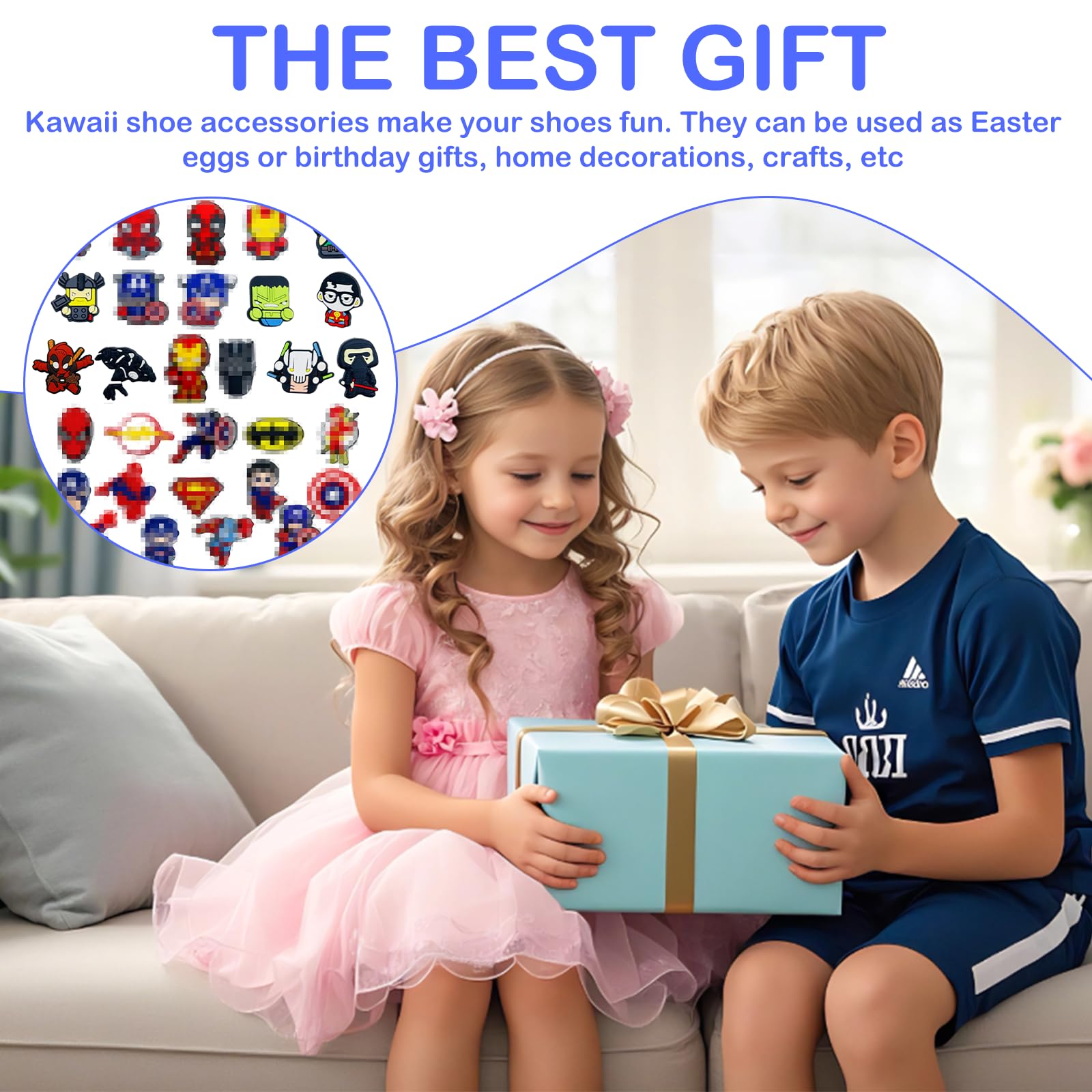 DabbOo 31 Piezas Adornos para Zapatos Kawaii Decorativo DIY Clog Pulseras Bolsos