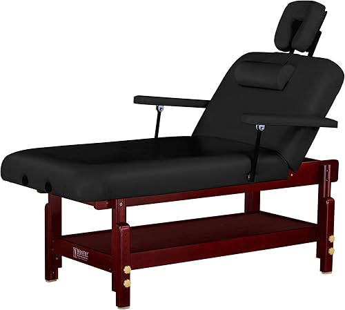 Master Massage Mesa de masaje Montclair Stationary-Spa de 31 pulgadas, color negro, con espuma viscoelástica