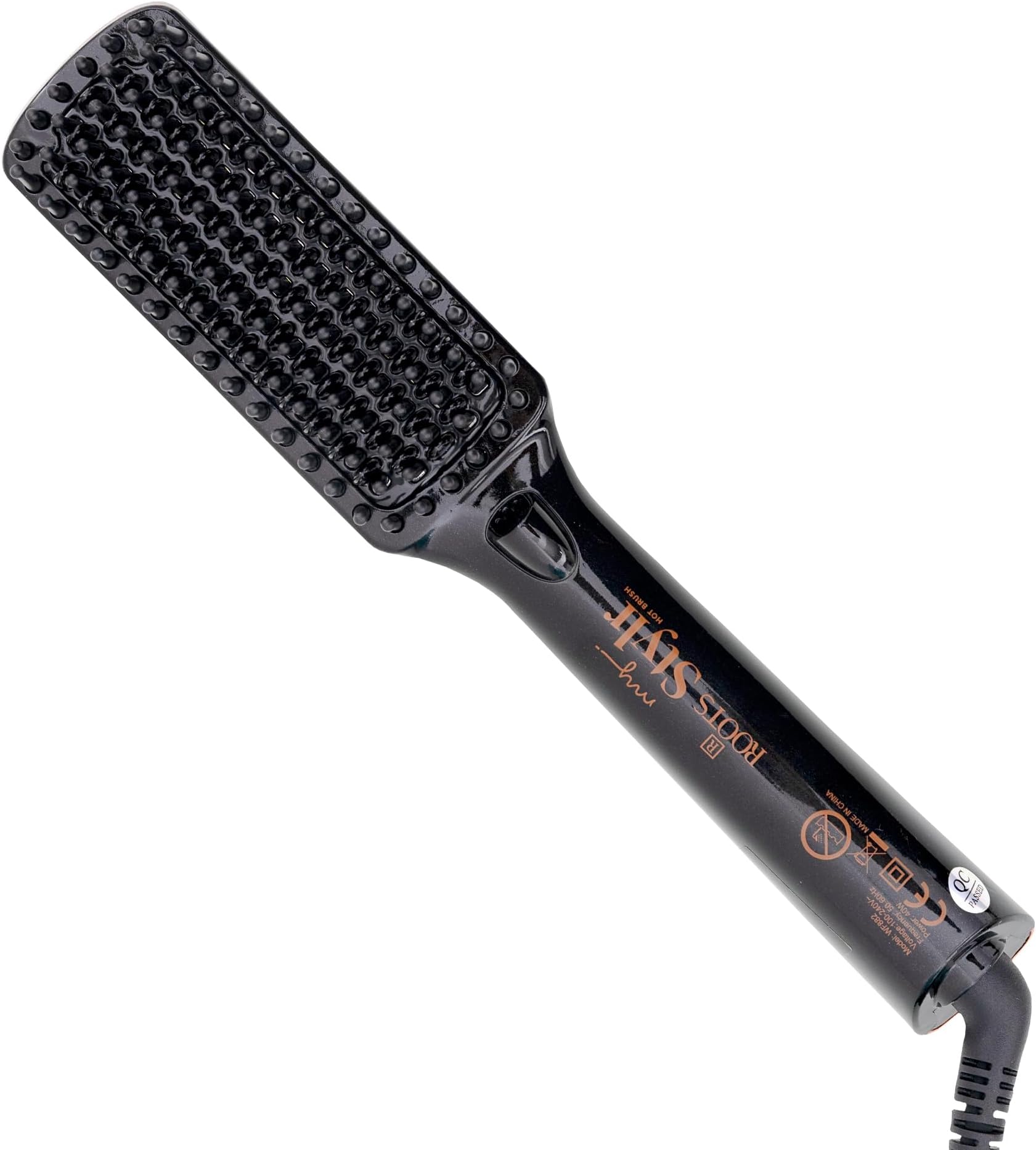 Hair Straightener Brush | Minimized Heat Damage | Natural Straight Hair In 5 Mins | Auto Shut off Function | MCH Heater for Curling | Digital Temp Display | For All Hair Types | Model No - HTBR