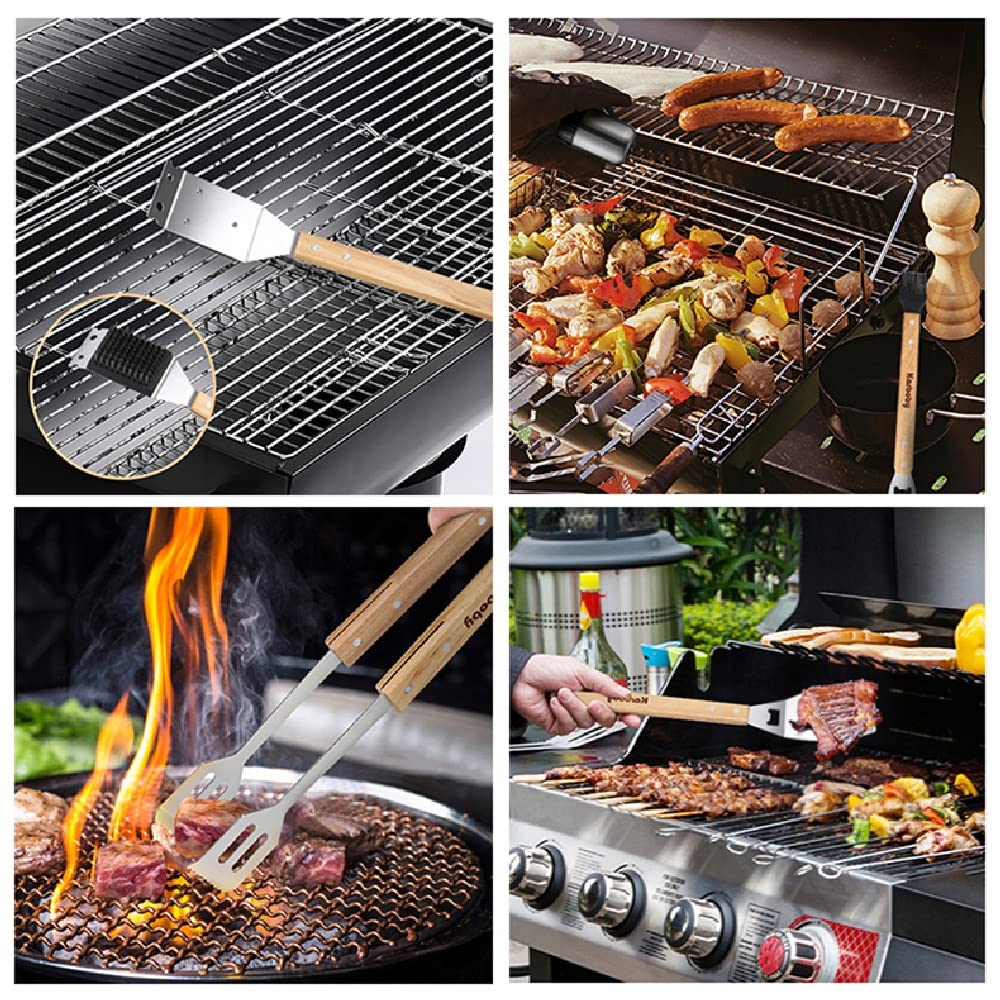 Zestaw narzędzi do grillowania Akcesoria do grilla Szczypce do sznurka Łopata Szczotka Rękawiczki Przybory do grillowania na zewnątrz