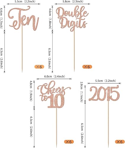 Miniatura 9 de Paquete de 24 adornos para cupcakes de 21 cumpleaños con purpurina de veintiuno desde 2002, Hello 21 Years Birthday Cupcake Picks Cheers to 21 Cake