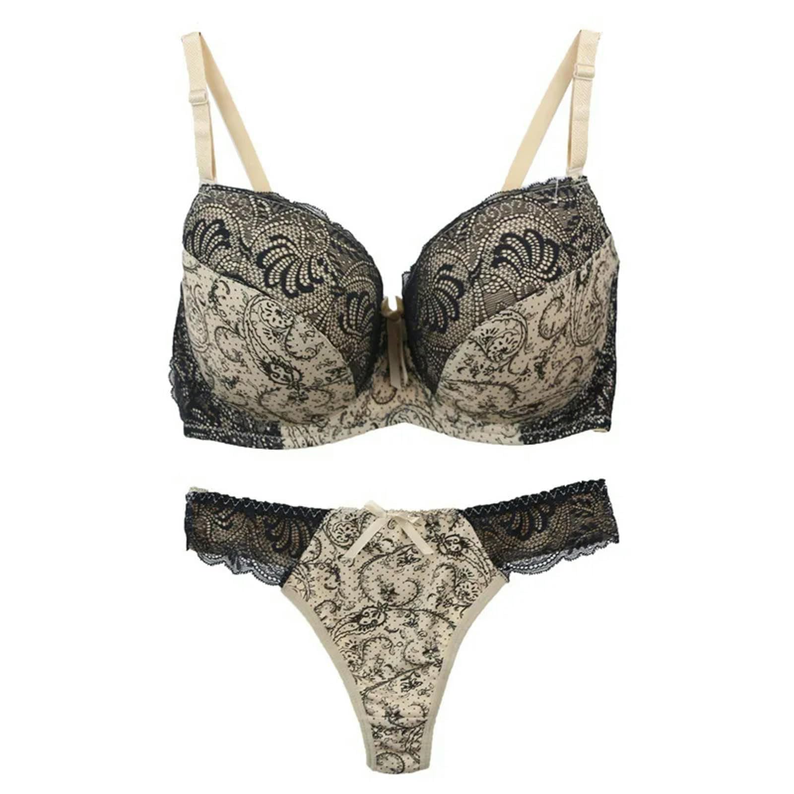 Pantofole Reggiseno Sexy E Biancheria Intima Setwomen Ricamato Reggiseni Condotto E Mutande Set di Mutande Sexy Sexy Sexy