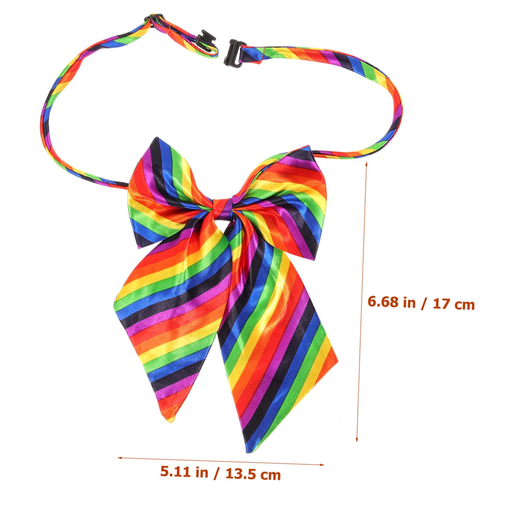 CALLARON Rainbow Bow Tie Props Decorative Tie Festival Decor Accessory for Cosplay Birthday Party