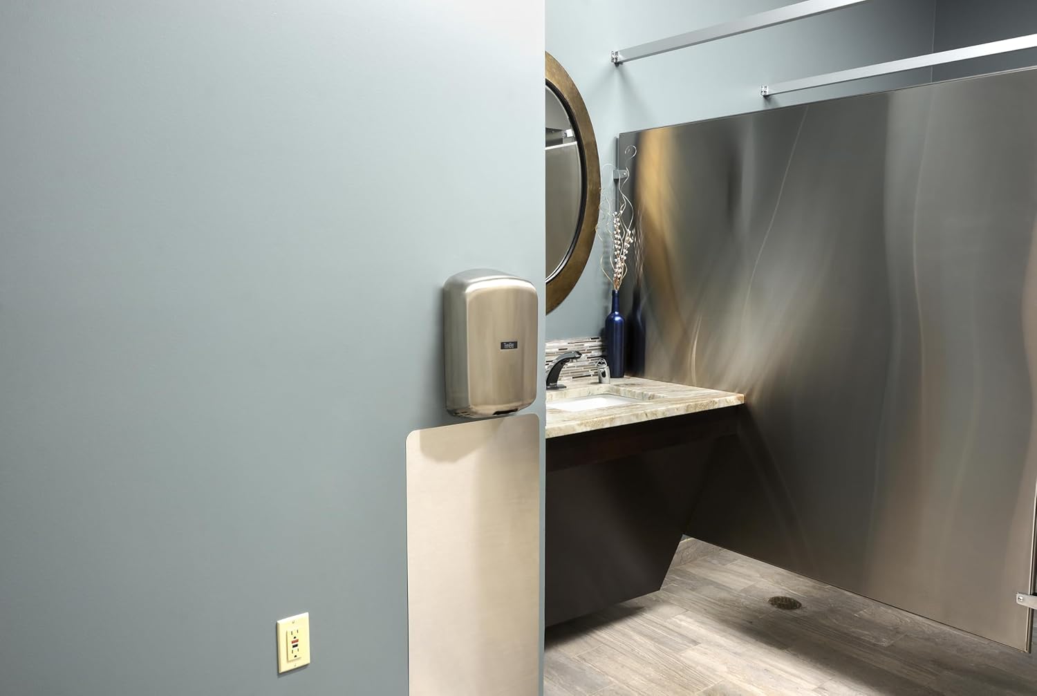 XLERATOR, XLERATOReco, ThinAir Excel Dryer Stainless Steel Wall Guard 89S for Hand Dryers (Set of 2)