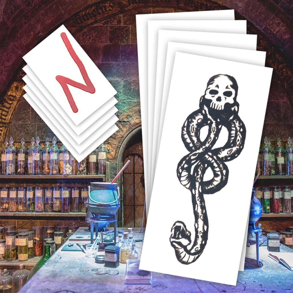 Amazon.com: Harry Potter Scar & Dark Mark Pack (5 of Each) | Skin Safe |  Made in The USA | Removable : Beauty & Personal Care