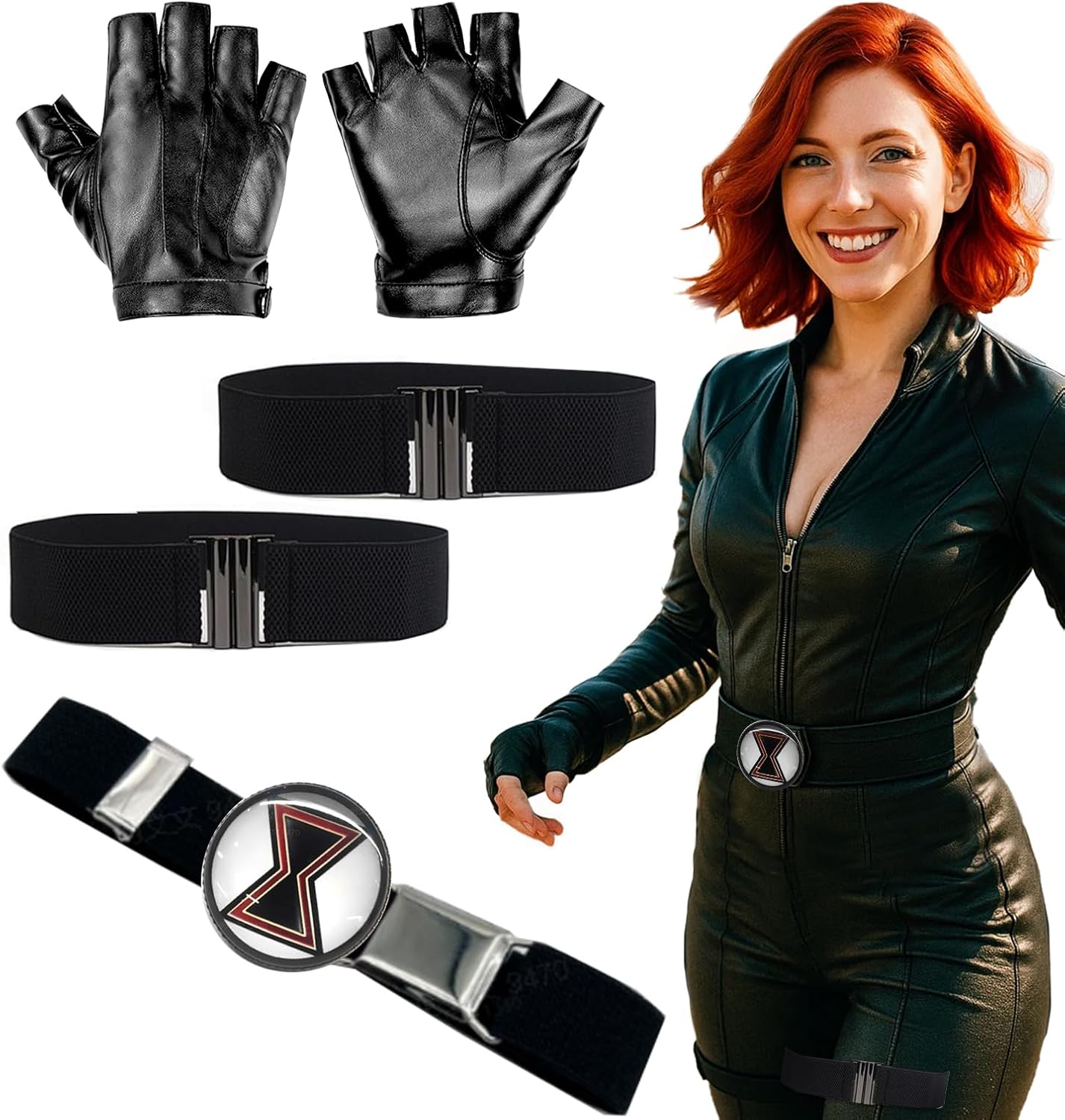 Swooflia Costume Accessories Women - Costume Outfit Cosplay Party Accessories Set for Women Widow