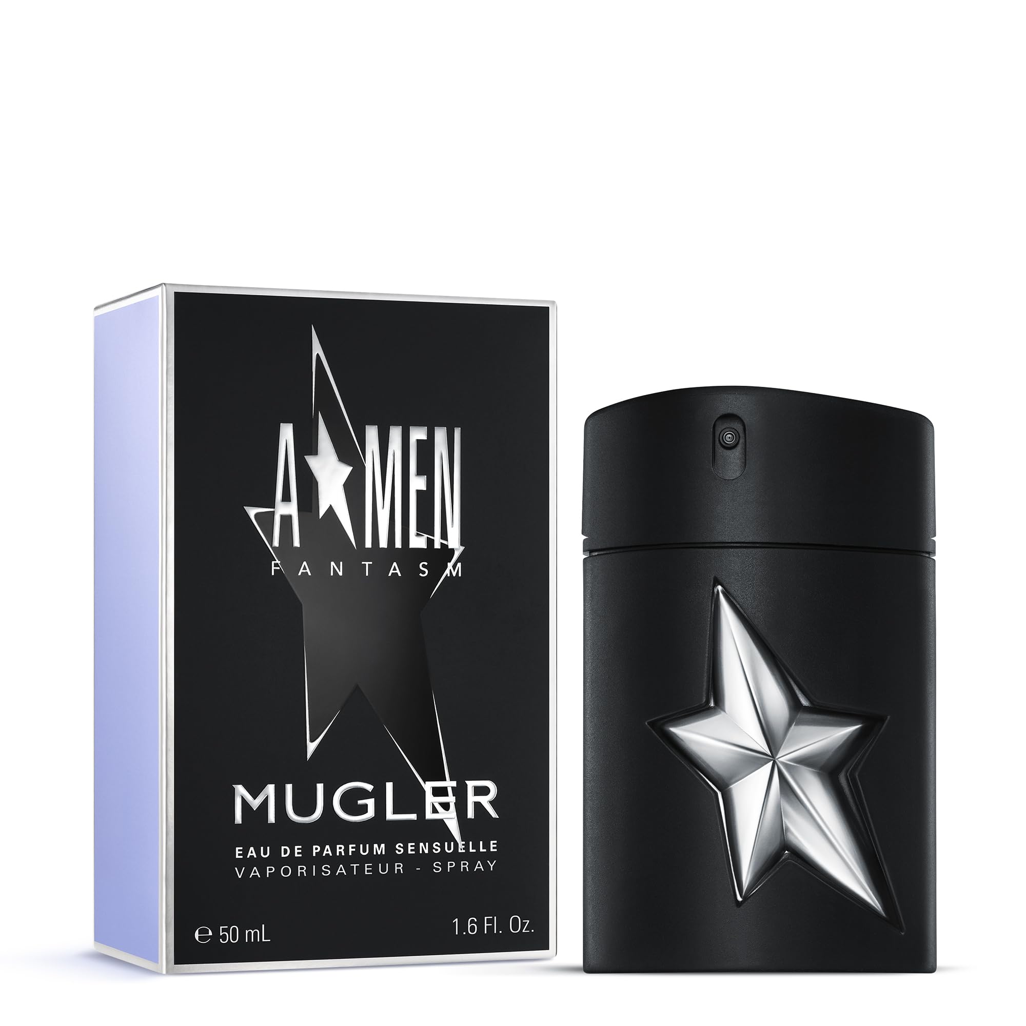 MUGLER - A*MEN FANTASM Eau De Parfum Rechargeable Pour Lui - Parfum Pour Homme - Gourmand, Aromatique et Ambré - Tenue Longue Durée - Spray Vaporisateur