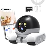 Pet Camera, 1080p Security Camera for Home, Movable Robot Pet Cam Indoor with Phone App, Wireless Dog/Cat/Baby Monitor WiFi Version+32G SD Card, 2-Way Talk, Night Vision, Motion Detection