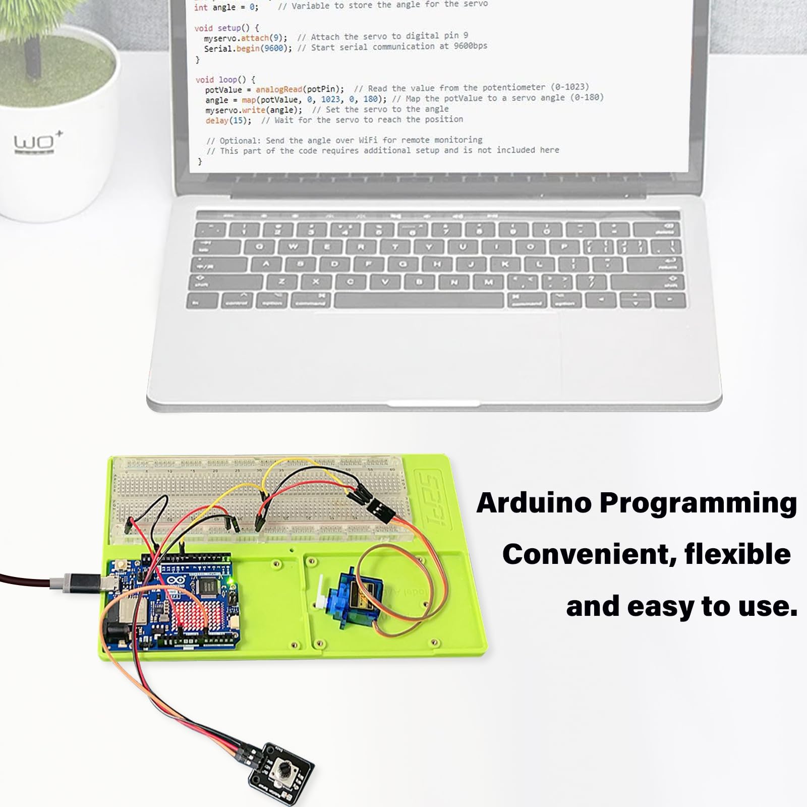 GeeekPi Basic Education Starter Kit for Arduino UNO R4 Wifi, with Original UNO R4 WiFi Microcontroller Board,Basic Sensor Projects with Online Tutorials for Beginners,Maker,Electronic enthusiasts