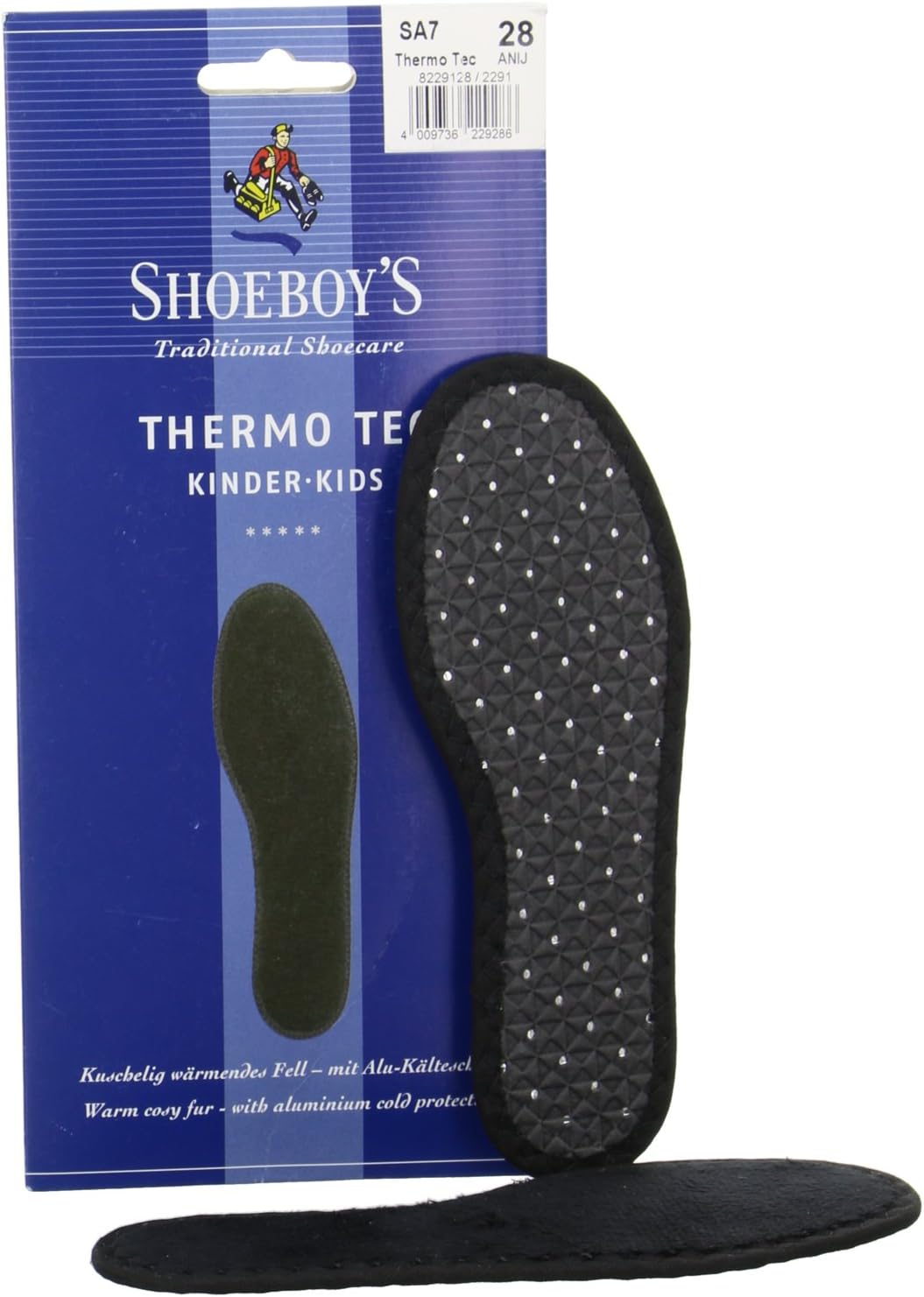 SHOEBOY'S Thermo TEC Kids - Warming Insole Made of Functional Fibre, Keeps The Warmth Inside Your Shoe - Size 6