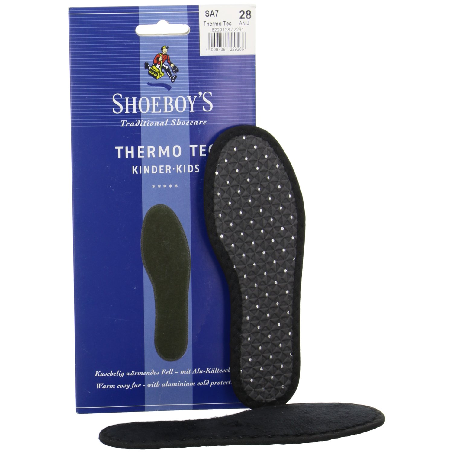 SHOEBOY'S Thermo TEC Kids - Warming Insole Made of Functional Fibre, Keeps The Warmth Inside Your Shoe - Size 6