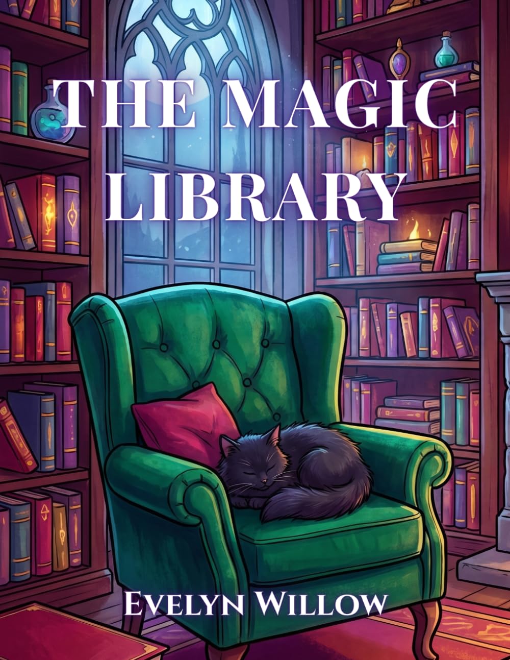 The Magic Library: Bold and Easy Dark Academia Coloring Book for Adults: Cozy Fantasy, Vintage Grimoires, and Relaxing Witchy Vibes for Anxiety Relief (The Cozy Magical Academy Collection)