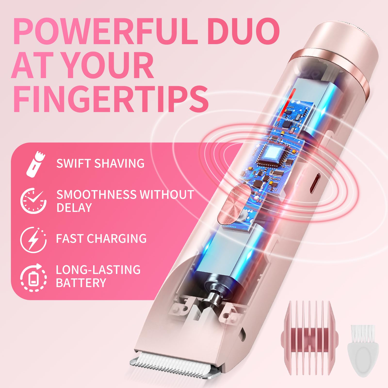 Glow Aura™ Donne Rasoio Elettrico Rasoio Trimmer Rasoio Elettrico per le Donne Trimmer Rasoio Elettrico Trim Donne Rasoio