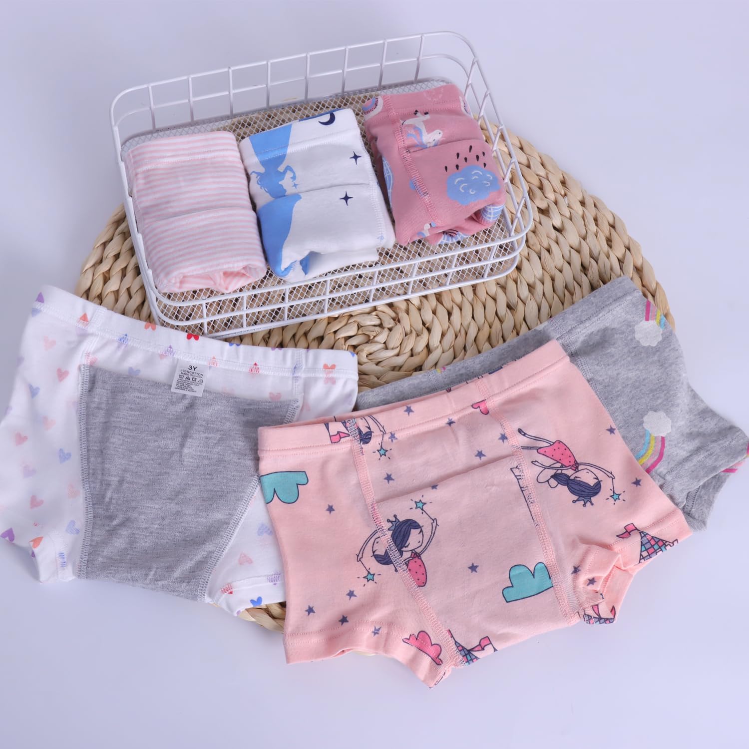 Finihen Girls Trainer Underwear Little Girls Training Briefs Toddler Short MultiplePack