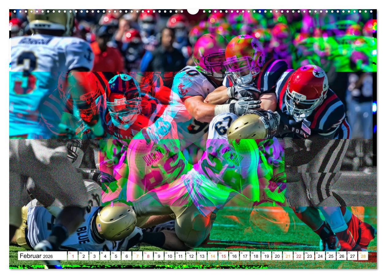 American Football - Power (hochwertiger Premium Wandkalender 2026 DIN A2 quer), Kunstdruck in Hochglanz: American Football, Teamsport der Extra-Klasse ... Kraft und Taktik. (CALVENDO Sport)