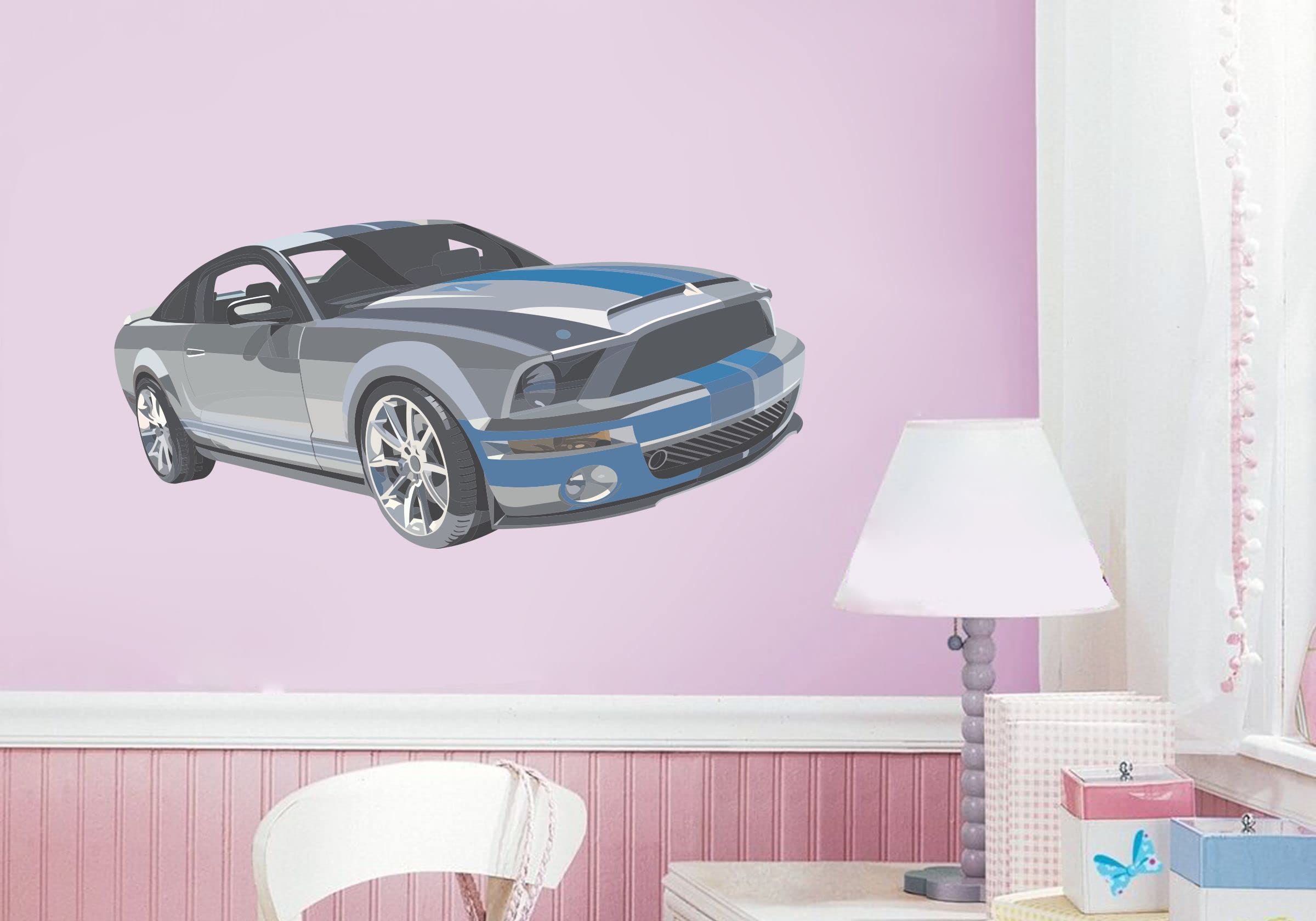 Design Zoo Blue & Grey Car Sticker