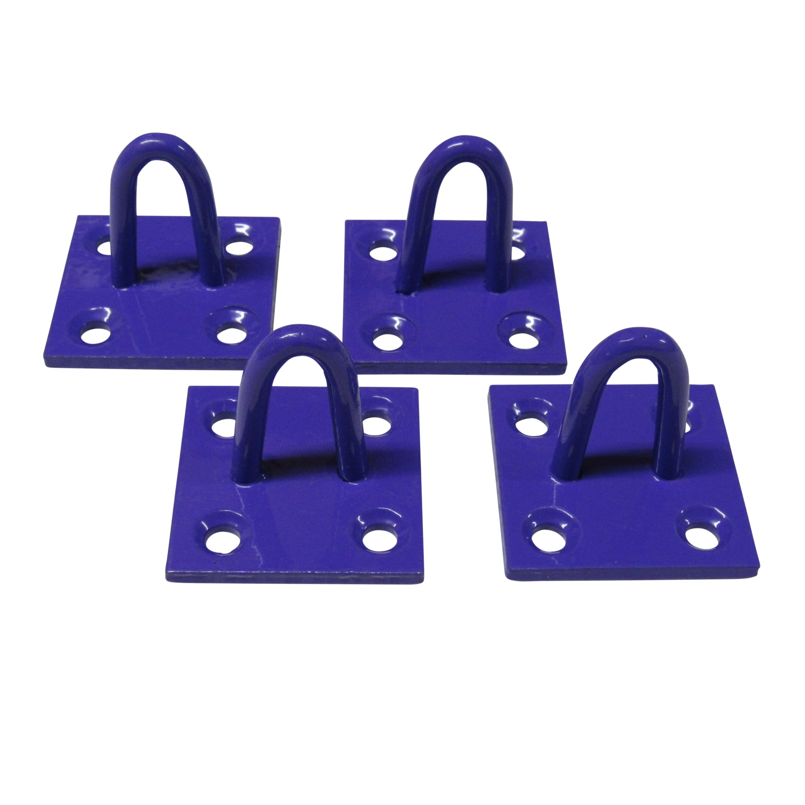 Staple on Plates Tie RIng - 4/10 Pack (Choice of Colour Horse Rope Chain Tether) (Purple, Pack of 4)