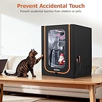 Vista 6 de Cubierta protectora de temperatura constante a prueba de fuego y polvo con iluminación LED para impresora 3D, tienda para Creality Ender 3 V3