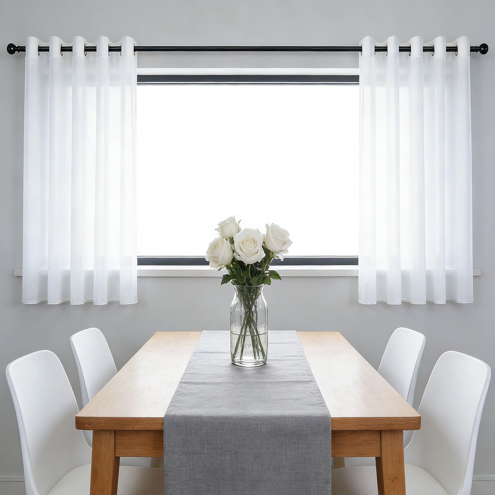 Rideaux voile pour salon et chambre créant une ambiance douce 125x220