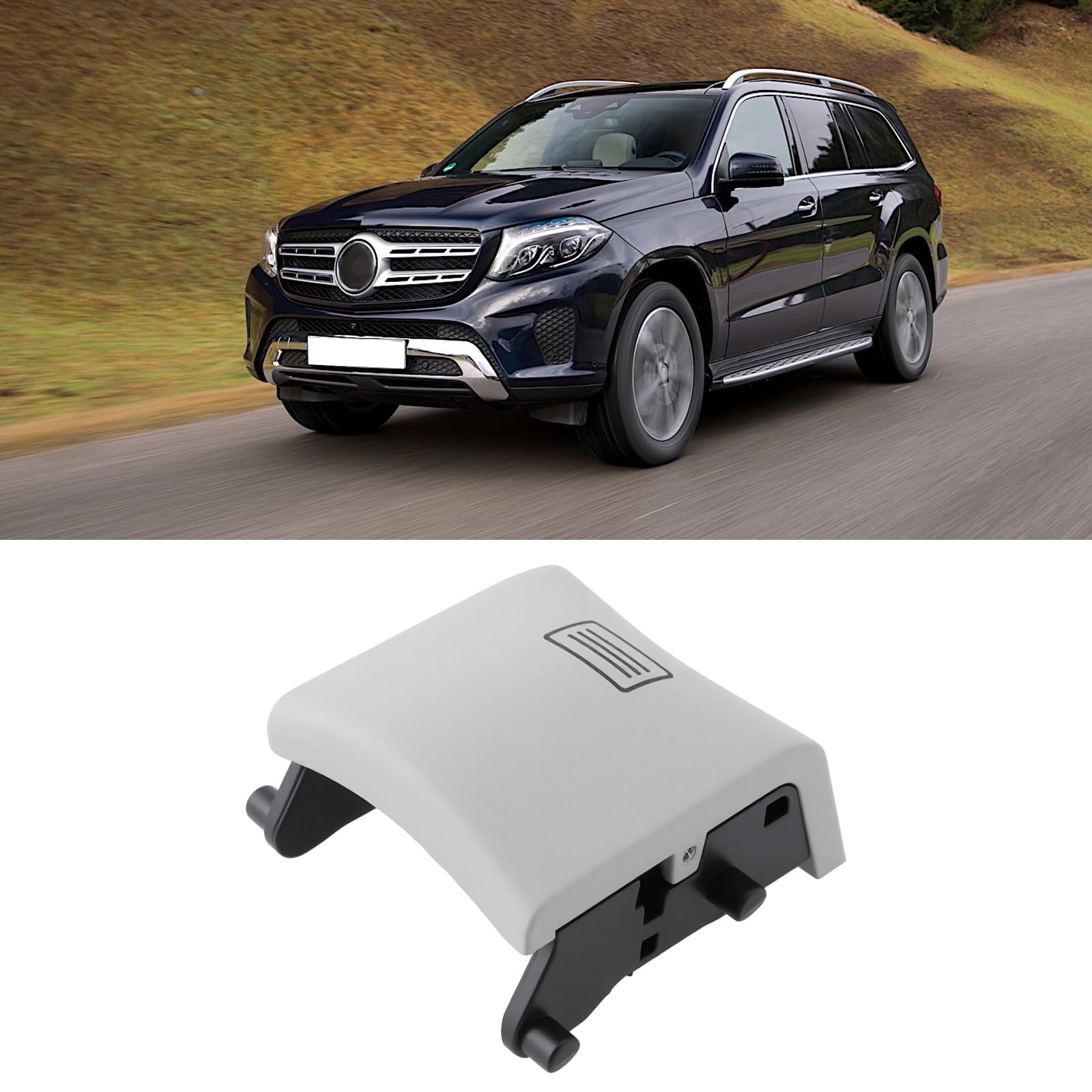 Auto Schiebedach Fenster Schalter Control Button Kompatibel mit Mercedes-Benz W166 X166 W292 W463 Grau