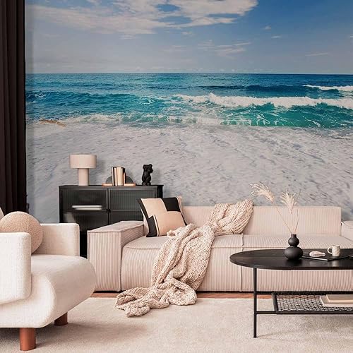 Miniatura 2 de artgeist Mural de pared prémium Mar Playa 98 x 69 pulgadas, papel tapiz no tejido, decoración de pared de forro polar, impresión fotográfica, imagen