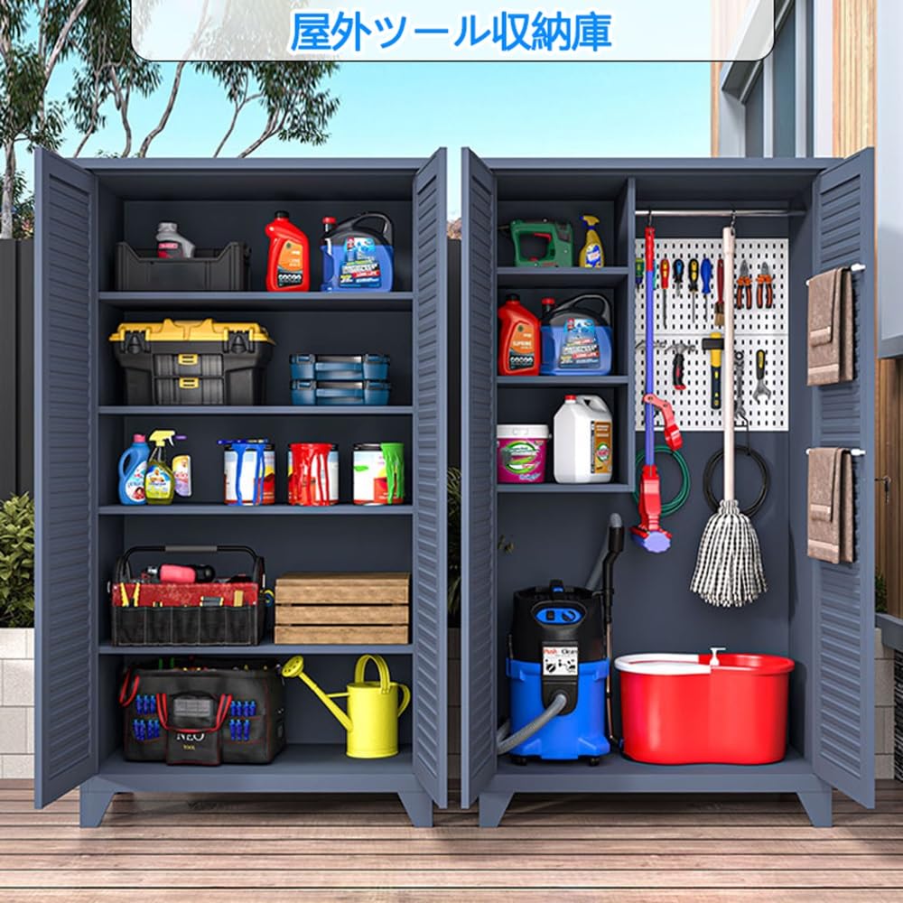 物置棚です Amazon | 物置 屋外 スチール製 室外収納庫【幅 70/80/90/120×奥行 50
