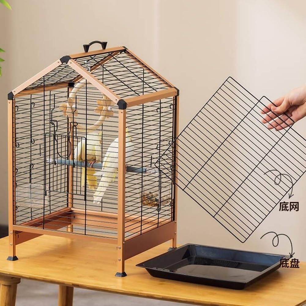 Gabbia Bird Gabbia for Uccelli Gabbia for pappagalli Gabbia for Uccelli Domestici Gabbia Orizzontale in Seta Villa Bella e Facile da Pulire Bird Cage