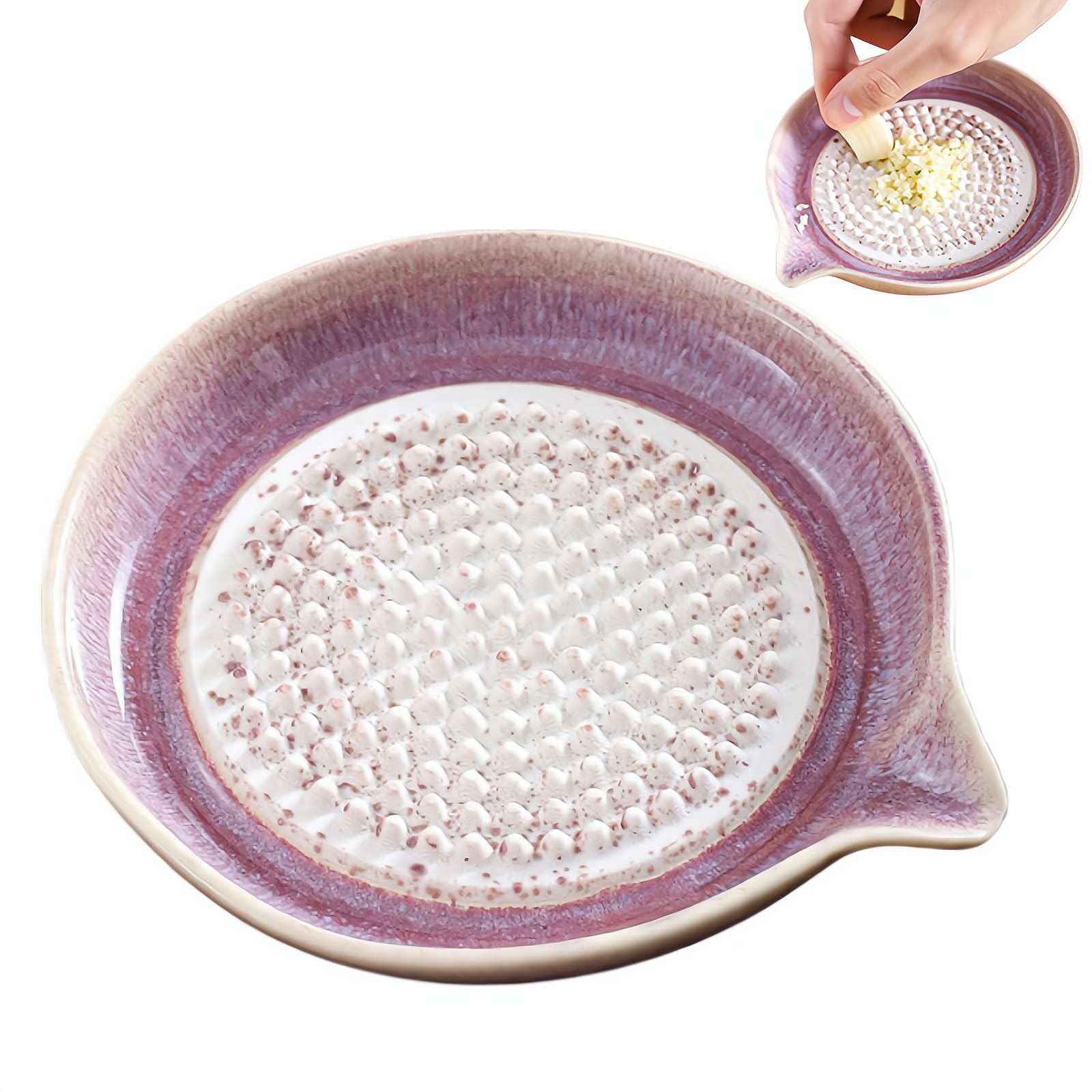 Gradient Ceramic Grater Plate,2026 New Premium Ceramic Garlic Grater Plate,Ceramic Garlic Grater Plate for Chocolate, Fruits, Vegetables, Ginger, Garlic, Kitchen Grinder Tool