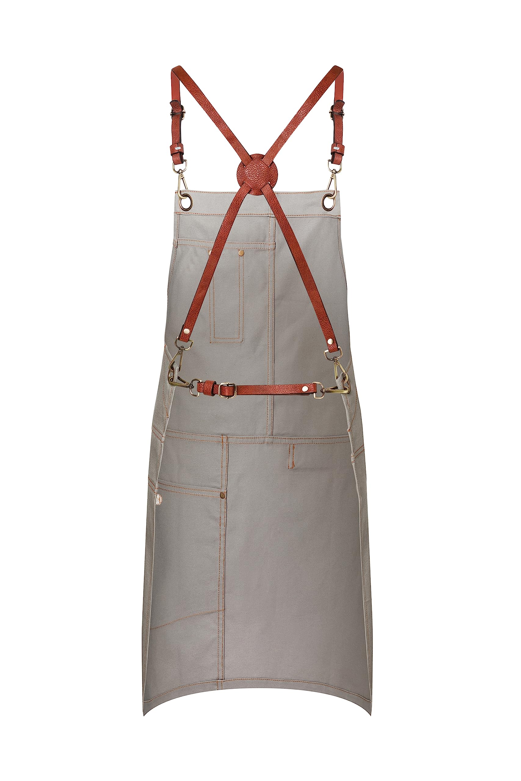 Karlowsky Grembiule Urban X-Style 68 x 80 cm, in pelle, unisex, 100% cotone, grigio pietra