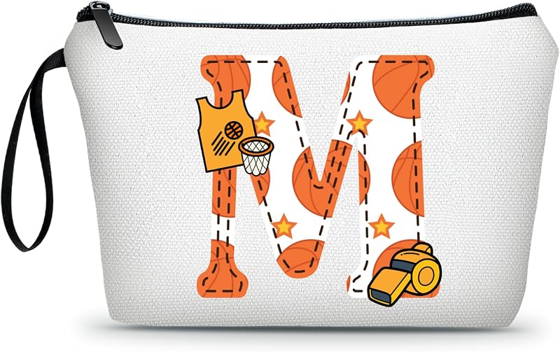 Necessaire de maquiagem ARIOSEY com estampa de basquete, modelo M, 1 unidade