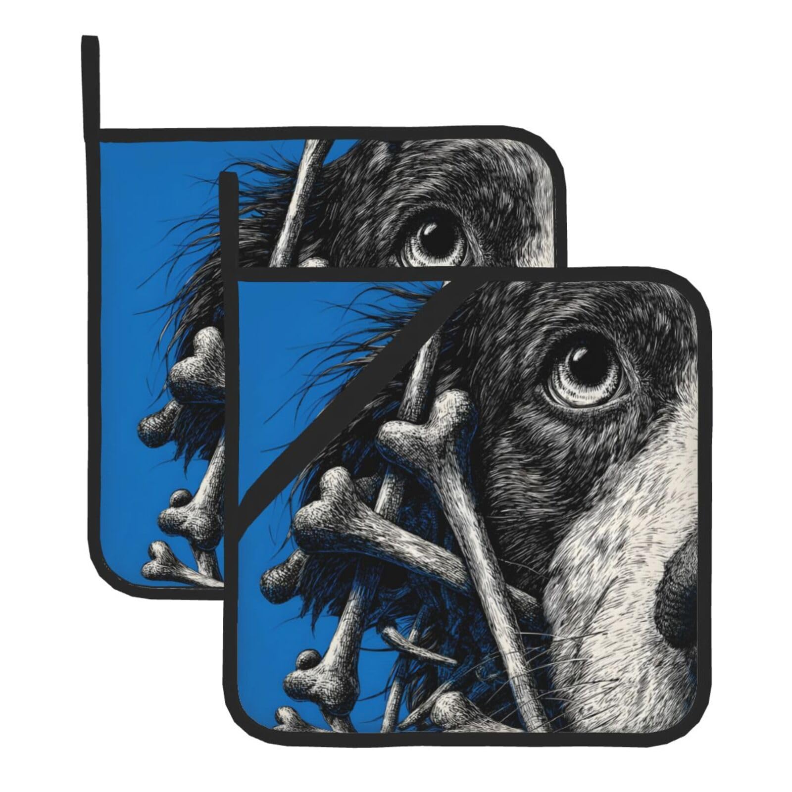 Juego de almohadillas para horno decorativas de perro, el detalle ideal para cocinillas