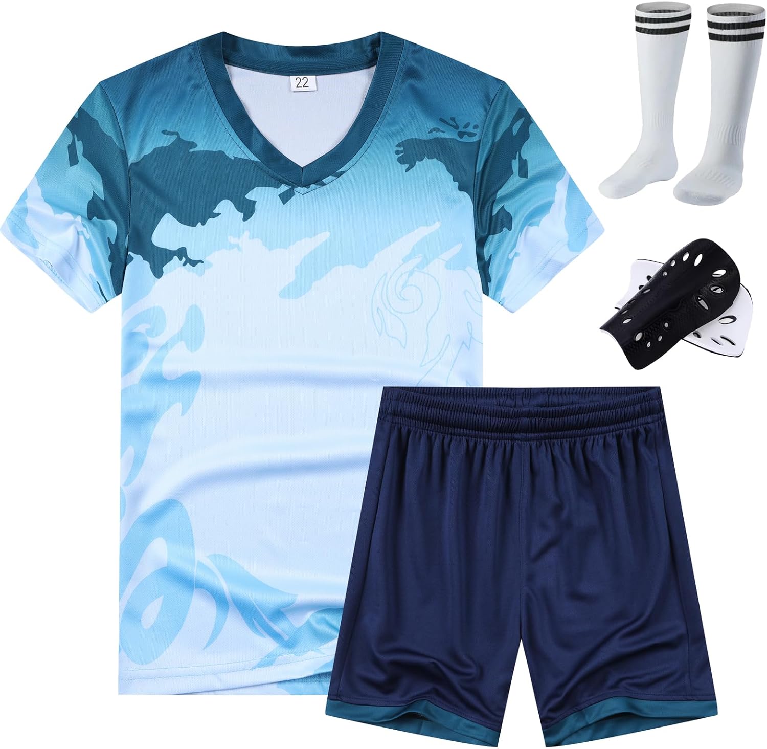 Children's football uniform set, boys and girls training short-sleeved youth team uniform for kids
