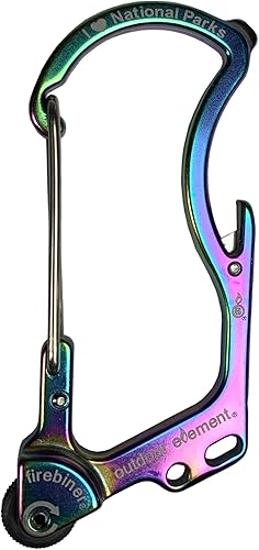 Elemento exterior  Parques nacionales I Heart  Recuerdo  Herramienta de emergencia llavero  Arrancador de fuego  Mosquetón  Abridor de botellas