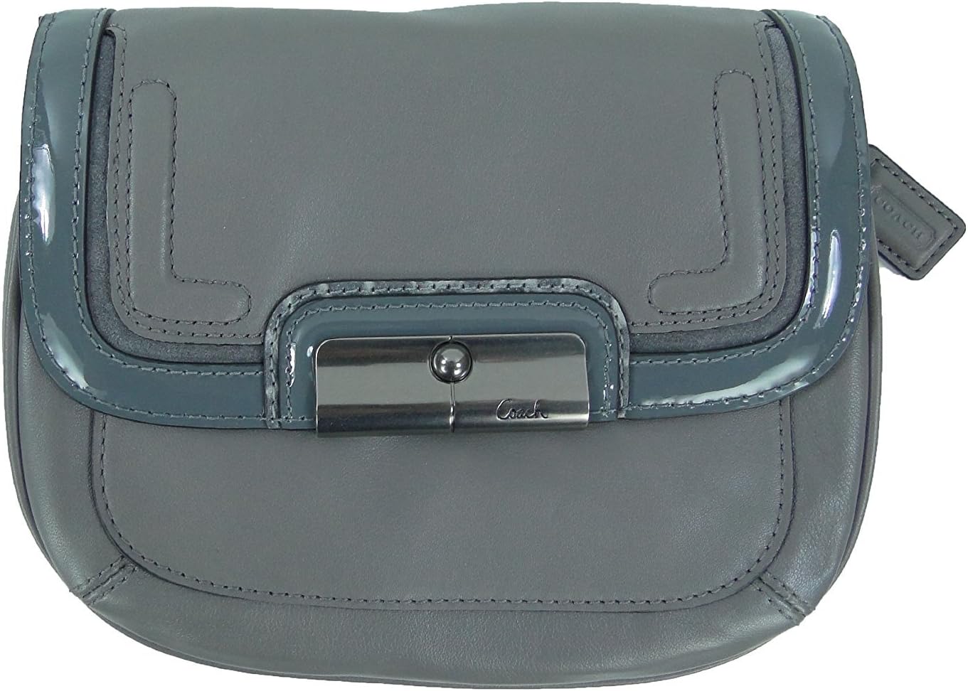 Coach Gray Kristin Spectator Leather Crossbody 46004