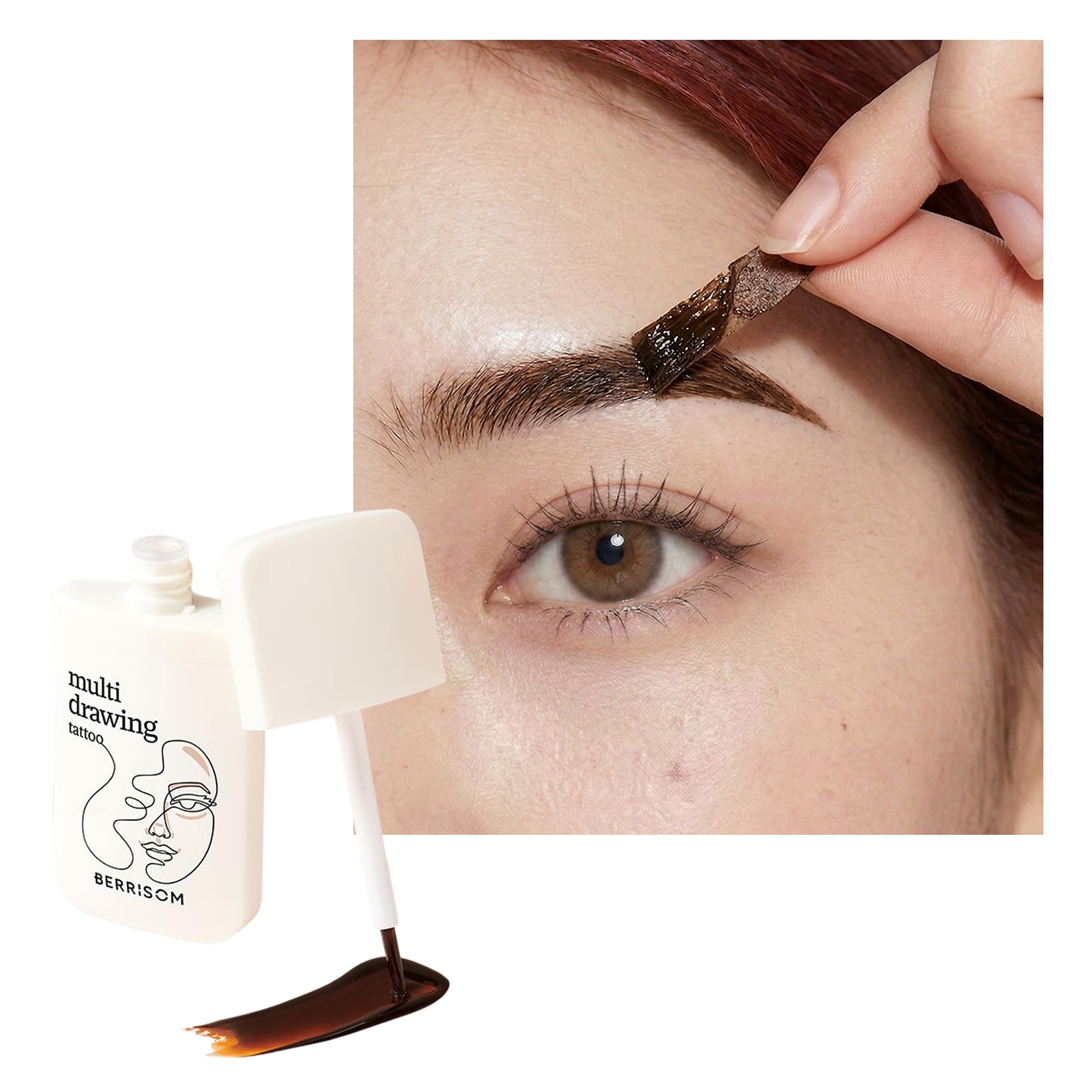Multi Drawing Tattoo - Peel-Off Brow Tint, Makeup for Eyebrows&Contour