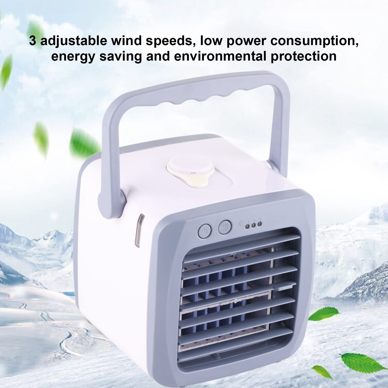 Przenośny klimatyzator 5 W 3-biegowy, regulowany mini-chłodnica powietrza do biura w sypialni domowej