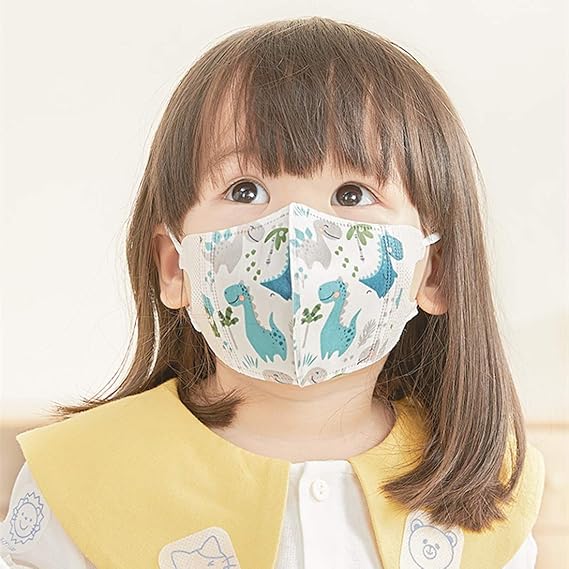Amazon Greennose 冷感マスク 夏用 子供用マスク 1歳 3歳 4 8歳 使い捨て こども 不織布マスクシール 小さめ 通気 飛沫防止 Vfe Pef 三層 超快適マスク 耳が痛くなりにくい 恐龙様 ウサギ お姫様 王子様 恐龙様 4 8歳 10枚 5袋 Greennose 布マスク