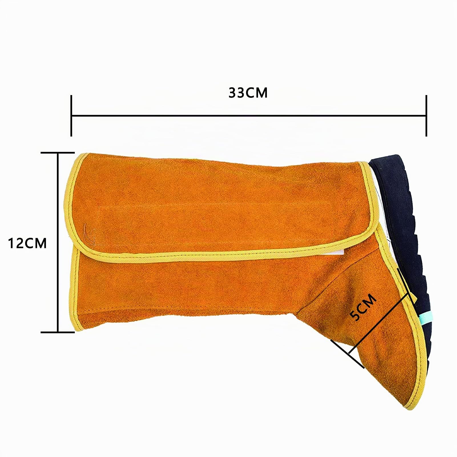 Fyearfly 1 Paire Protecteur De Chaussures De Soudeur, Guêtre de soudage, Ignifuges Guetre Cuir Soudage Résistantes, Couvre Chaussures De Protection Contre Le Soudage pour à L'électrode