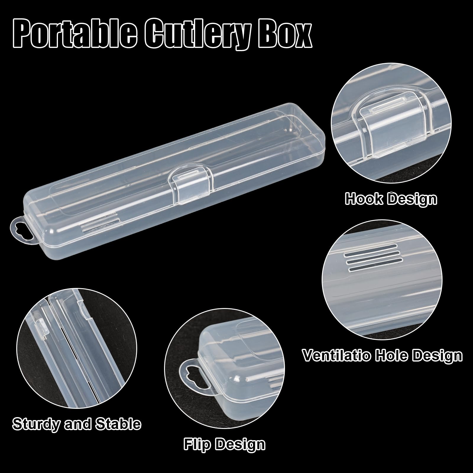 3-teilige Besteckboxen Set - Wiederverwendbare Aufbewahrung Für Camping & Reisen